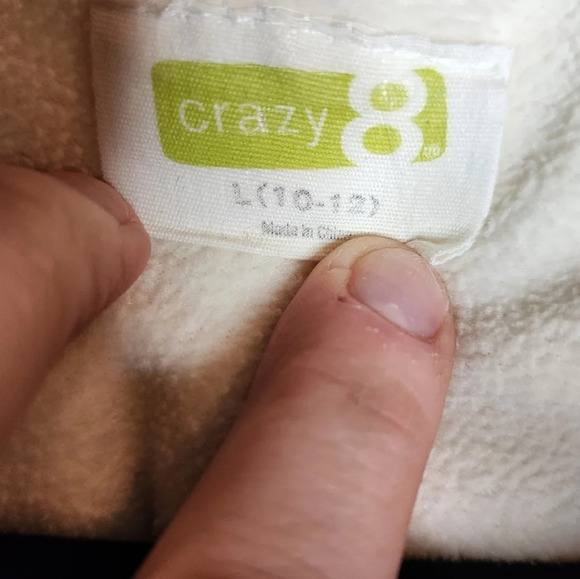 Crazy 8 Gold Foil Cream Leopard Puffer Vest Kids Size Largw 10/12 - Picture 2 of 11